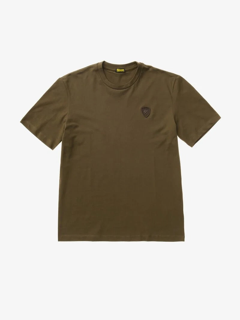 Blauer 26SBLUH02306 T-shirt Uomo Green Cotone
