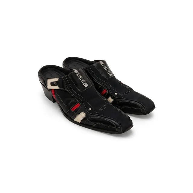 Martine Rose Sporty Snout Mule scarpe nere pelle