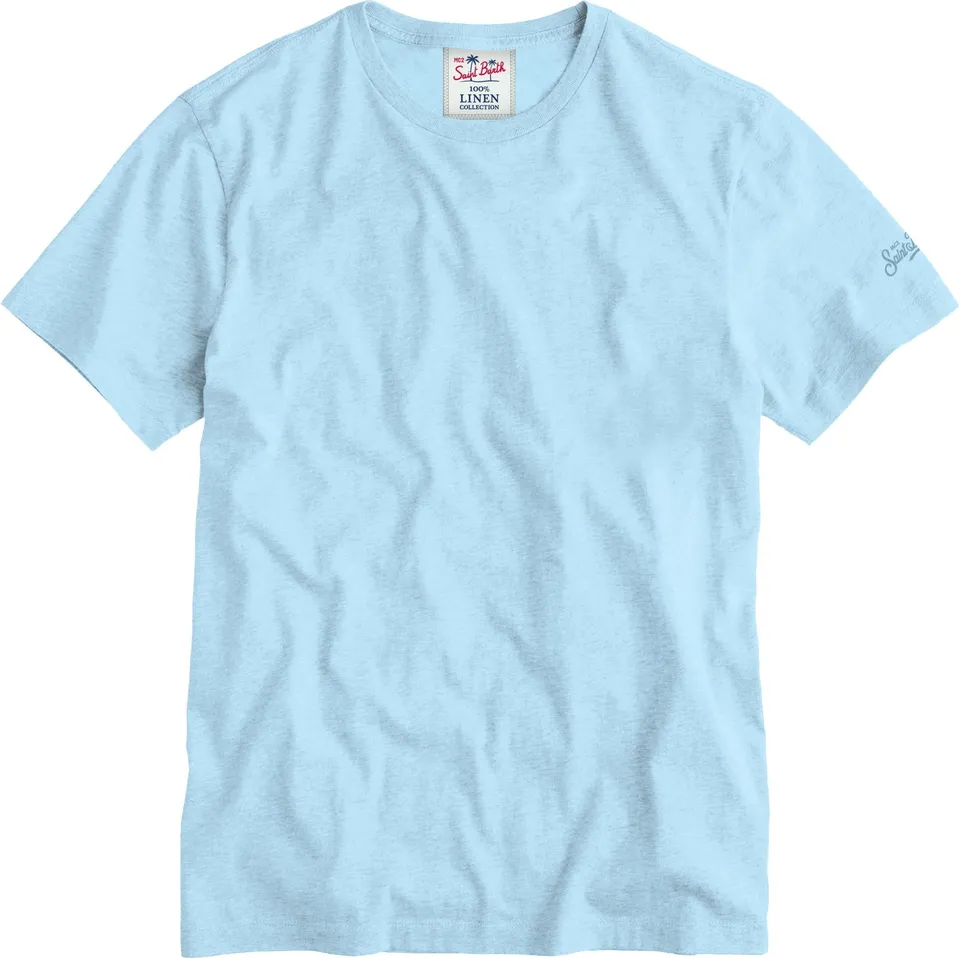 MC2 Saint Barth Alex N T-Shirt Bambino Azzurra Lino