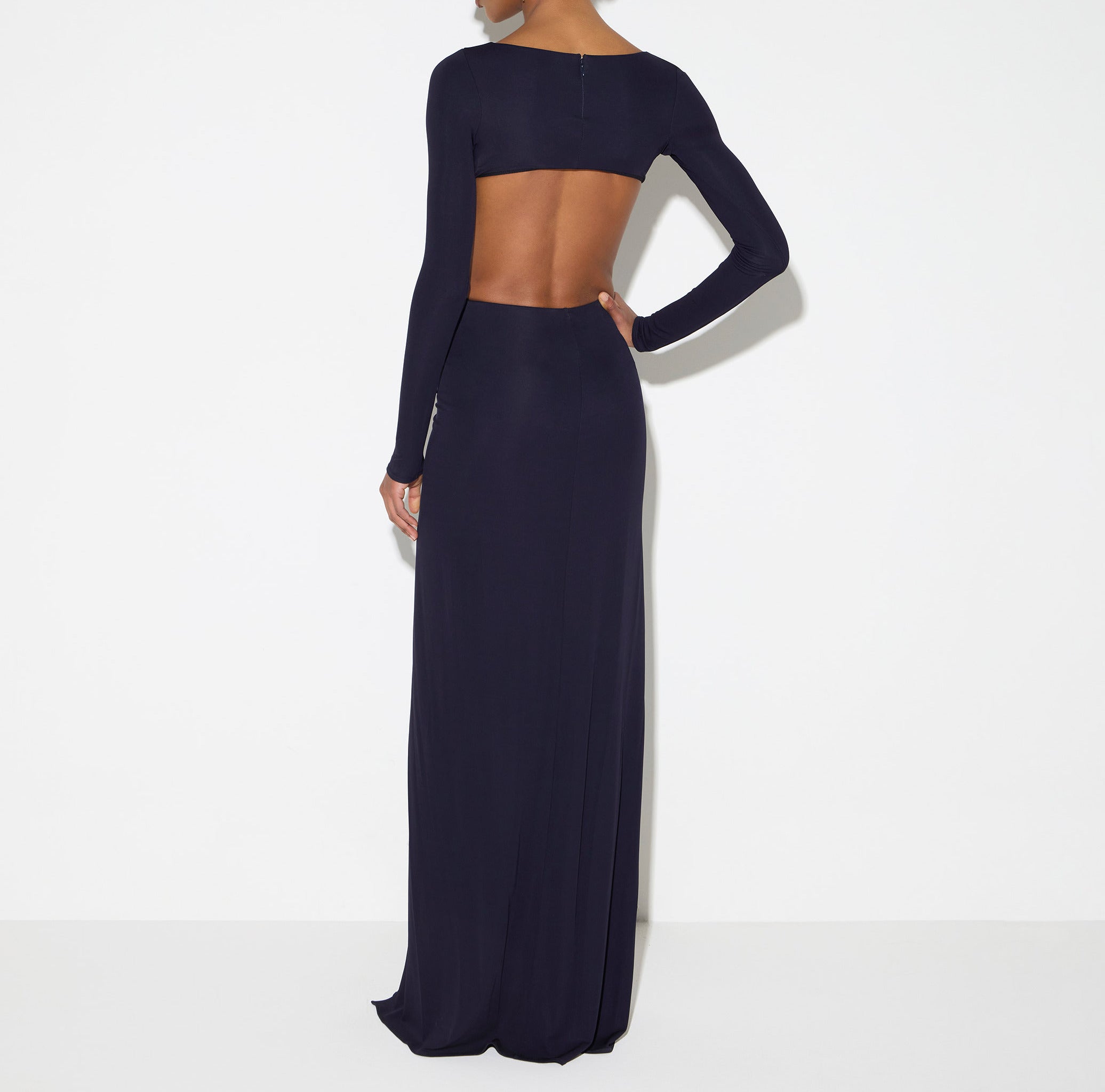 Elisabetta Franchi ABR3467E2 Abito Blu Notte Cut-Out