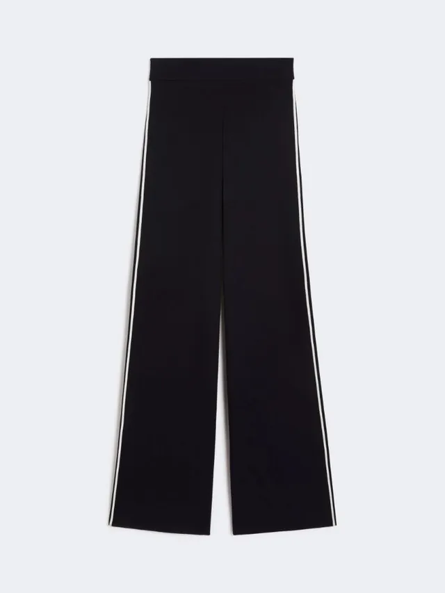 Max Mara Rasoio Pantalone Donna Blu Viscosa Stretch