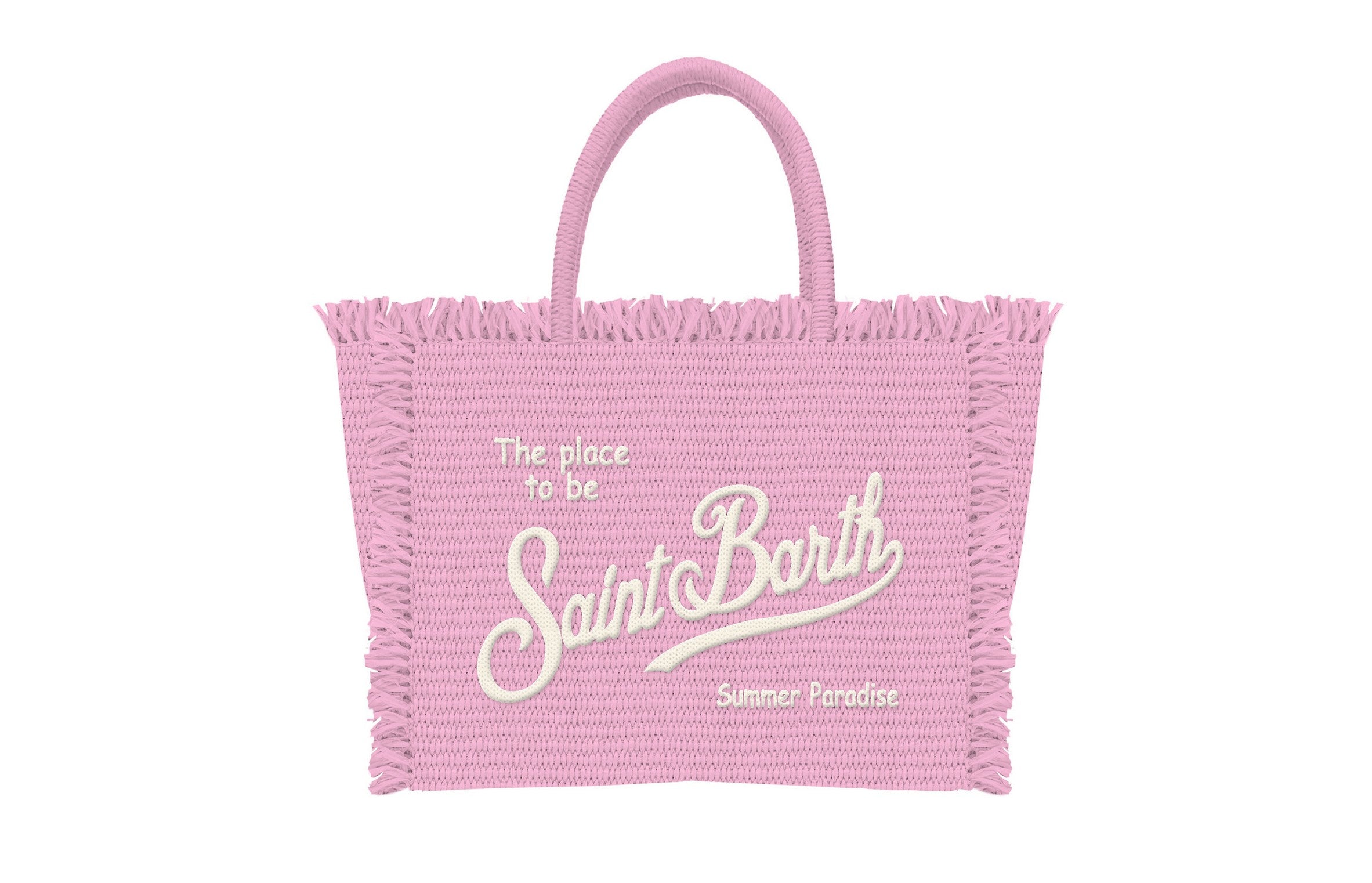 MC2 Saint Barth Vanity Micro Straw borsa paglia rosa