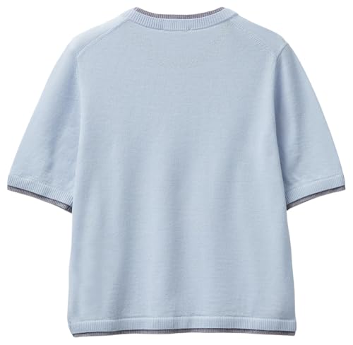 United Colors of Benetton 11ahd10g4 Maglia Donna Blu in Lana