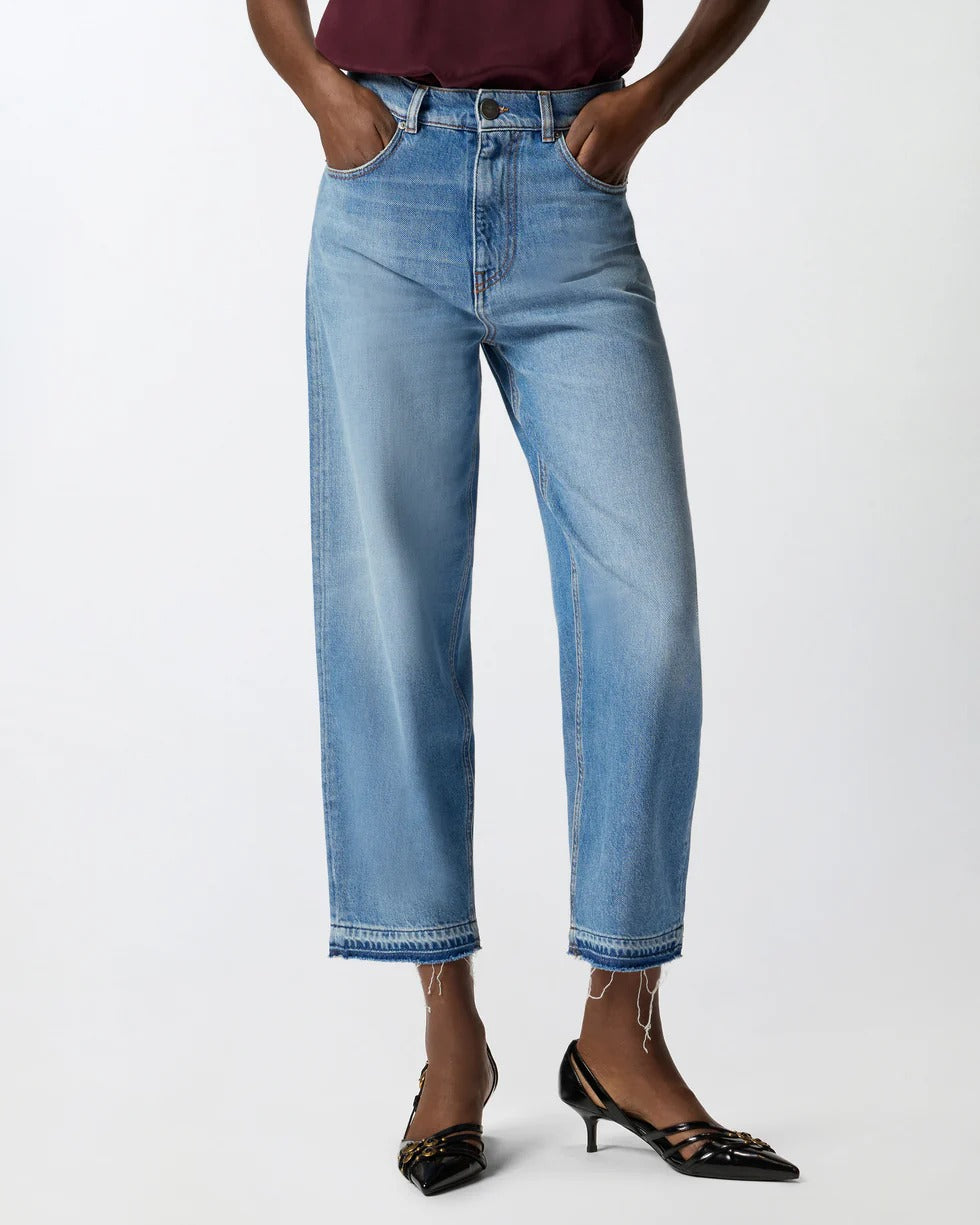 Pinko Estelle 103857 A341 Jeans Donna Blu Balloon Cotone