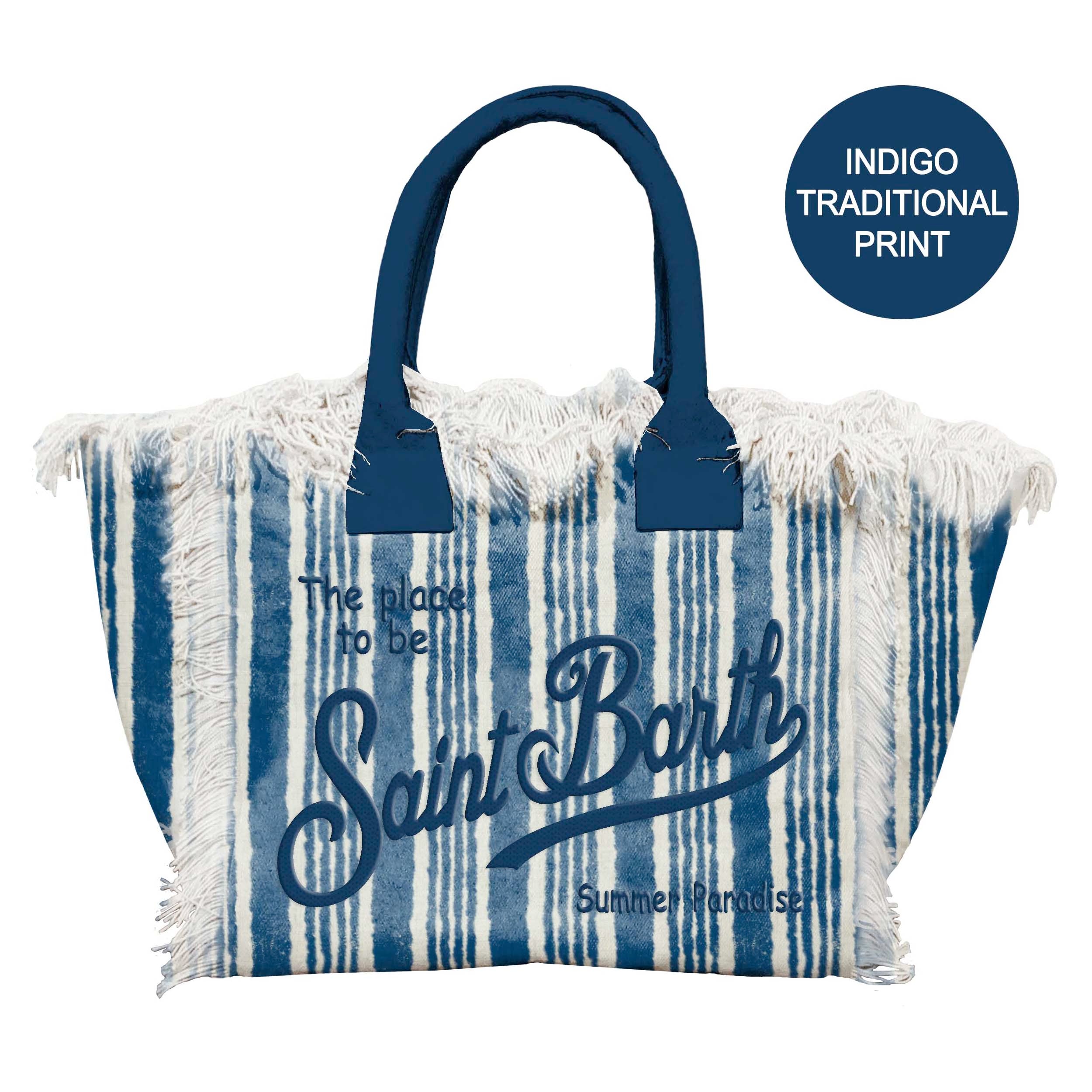 MC2 Saint Barth Colette borsa canvas righe navy