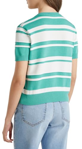 Benetton Maglia Girocollo Manica Corta Righe Regular