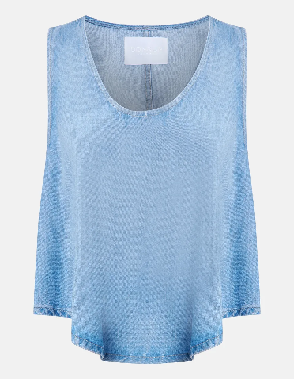 Dondup DC454 DF0266D canotta donna denim blu taglia 42