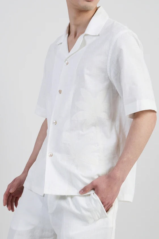Eleventy M75CAMM08 Camicia Uomo Bianco Beige Cotone