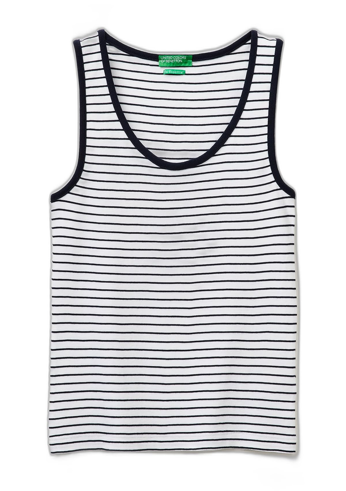 Benetton 339pdh018 Canotta Donna Costina Blu XS