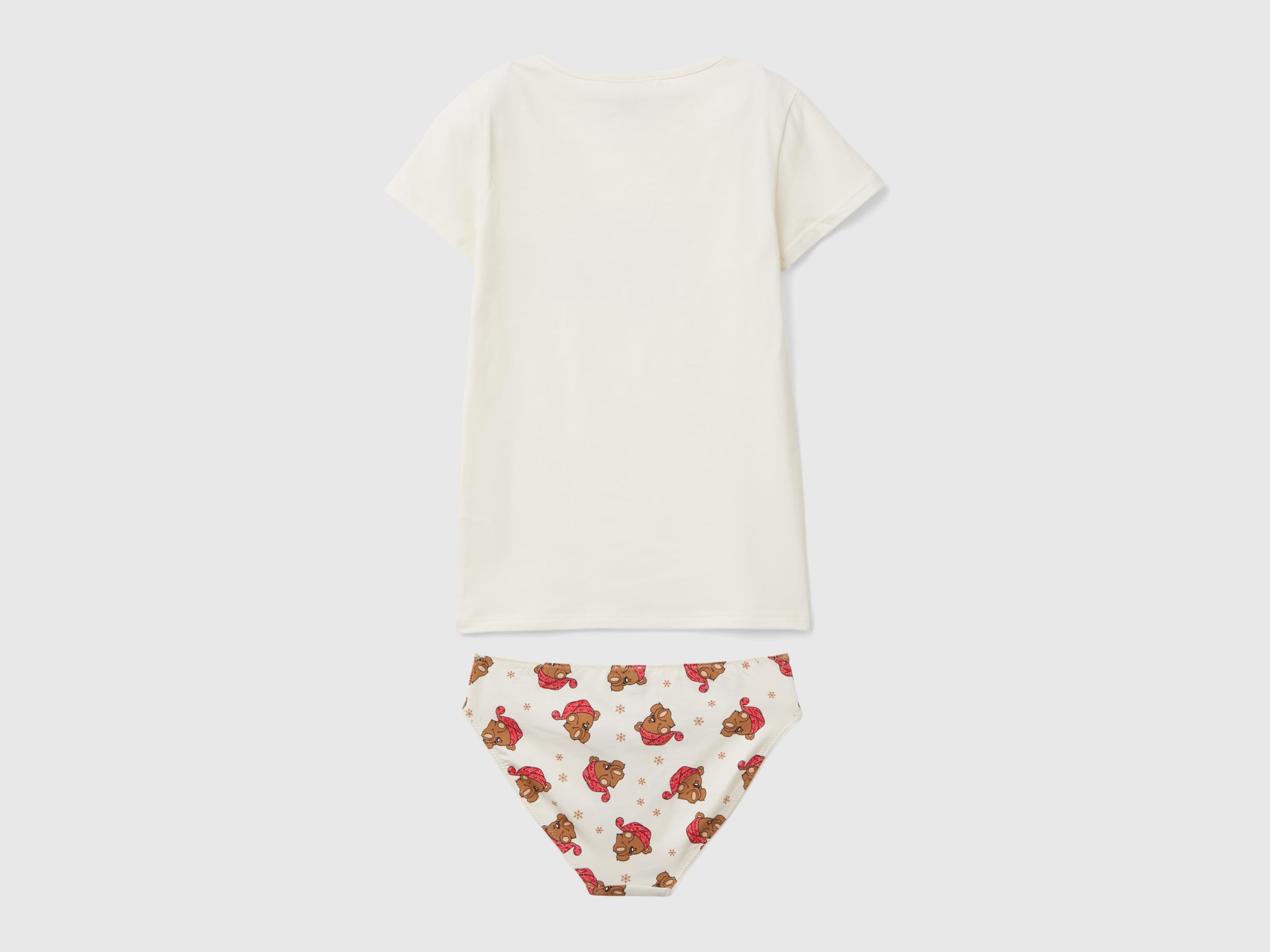Benetton intimo bambina 2 anni t-shirt + slip Garfield cotone
