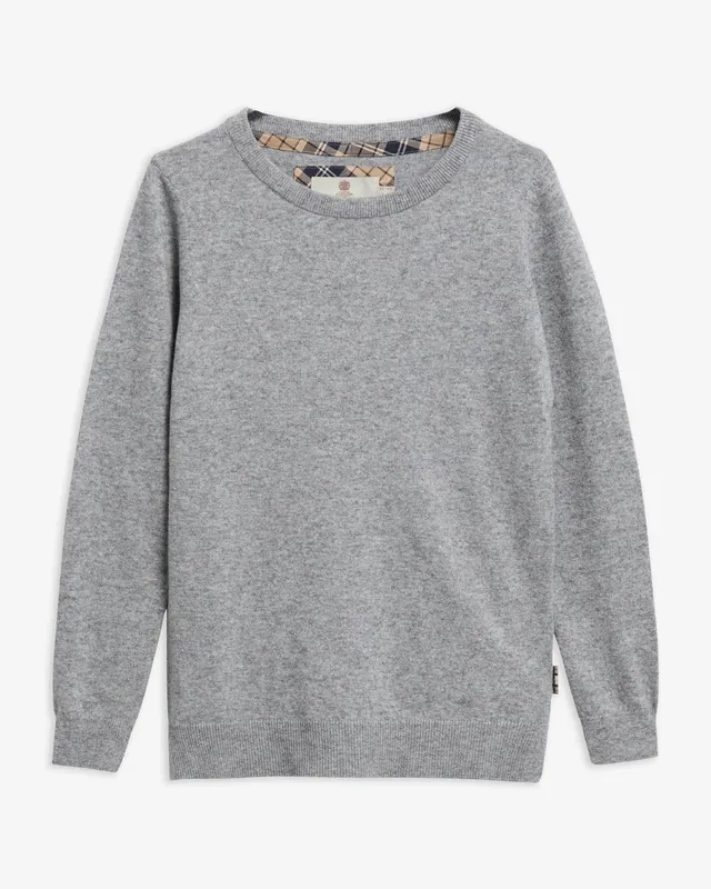 Barbour Pendle LKN1075 maglia donna grigio lana girocollo