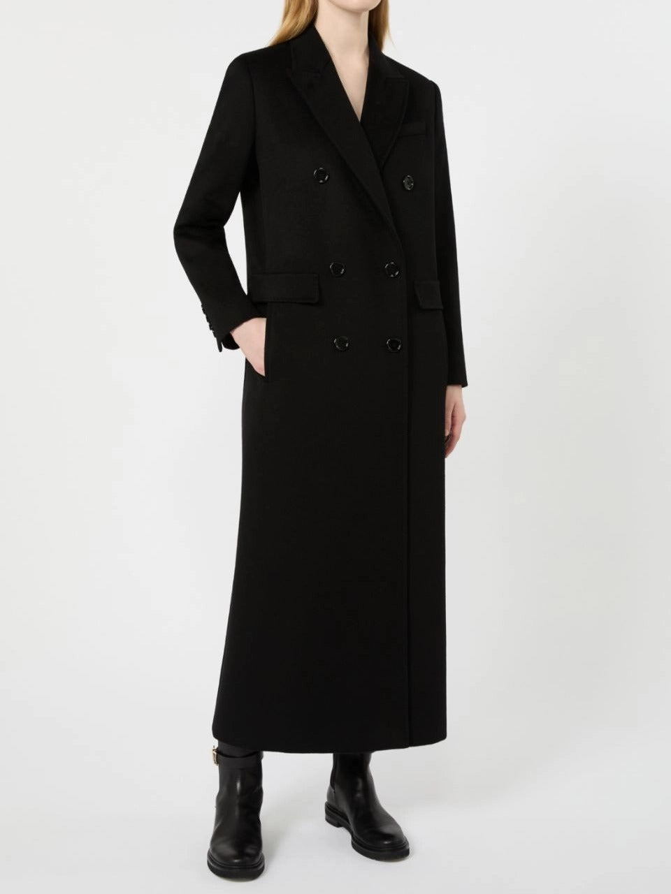 Max Mara Studio Effige MSTEFFIGE013 Cappotto Nero Lana
