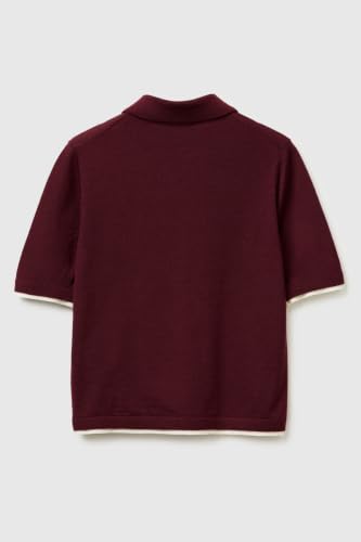 Benetton 11ahd301j Maglia Polo XS Marrone Lana