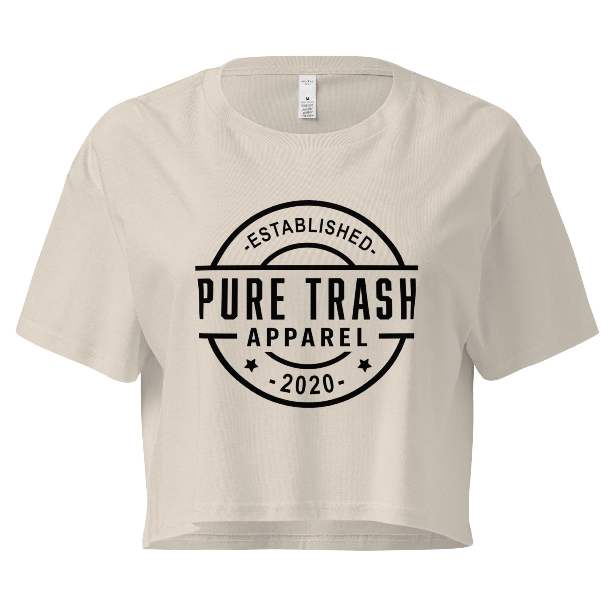 Pure Trash Collection Established Crop Top Donna Bone M cotone