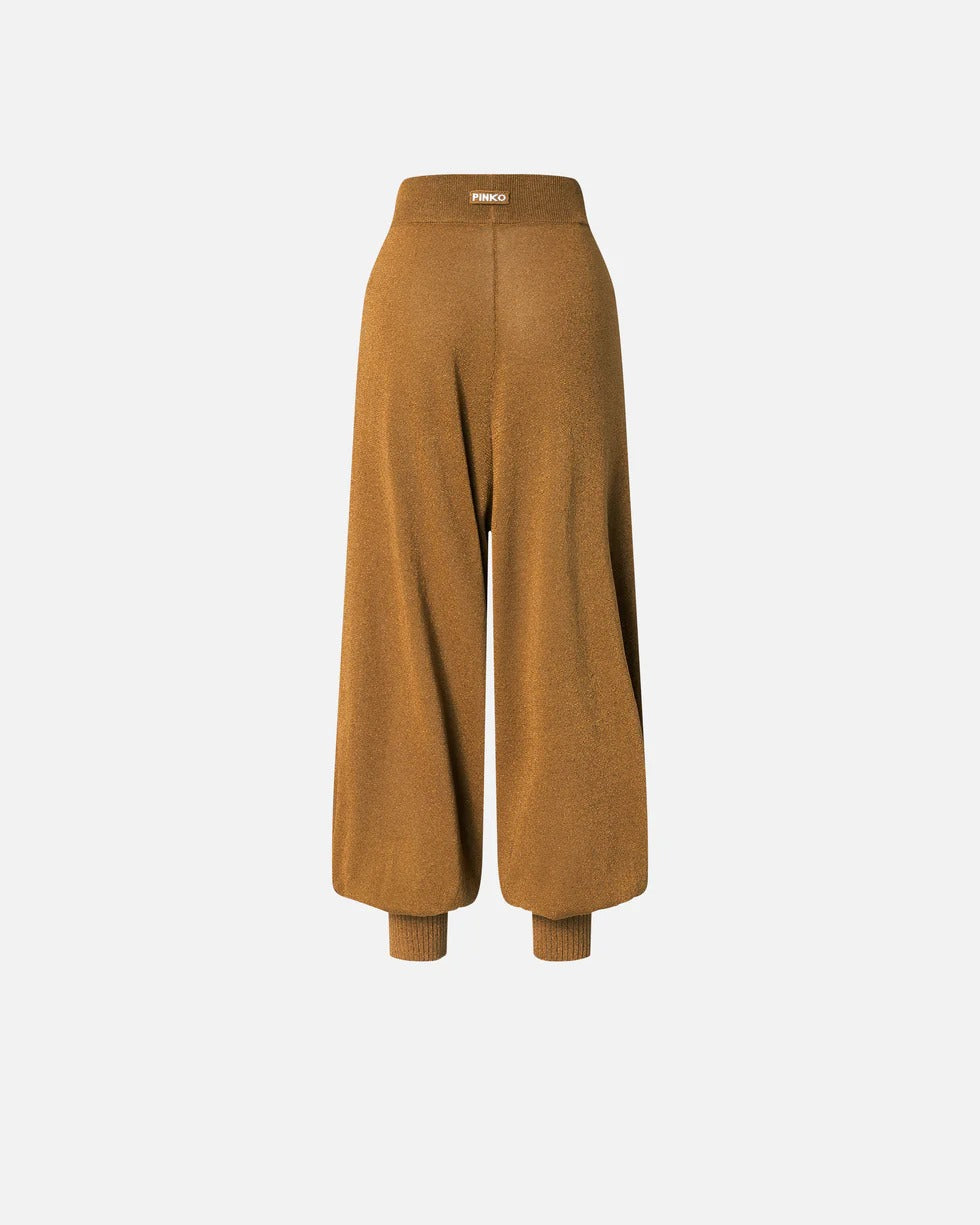 Pinko Oxalis 106882 A3BD Pantalone Bronzo lurex