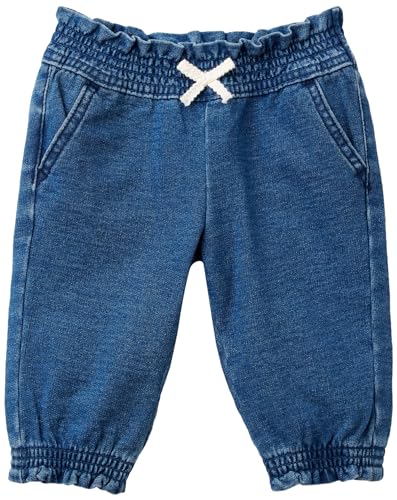 Benetton 4bayaf010 Pantaloni Bimba 56 denim con fiocco