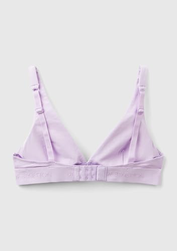 Benetton Reggiseno donna malva cotone bio senza ferretto