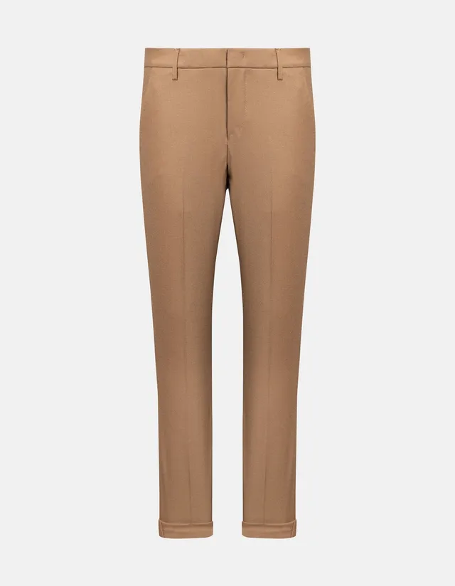 Dondup Gaubert UP235 pantalone cammello flanella slim