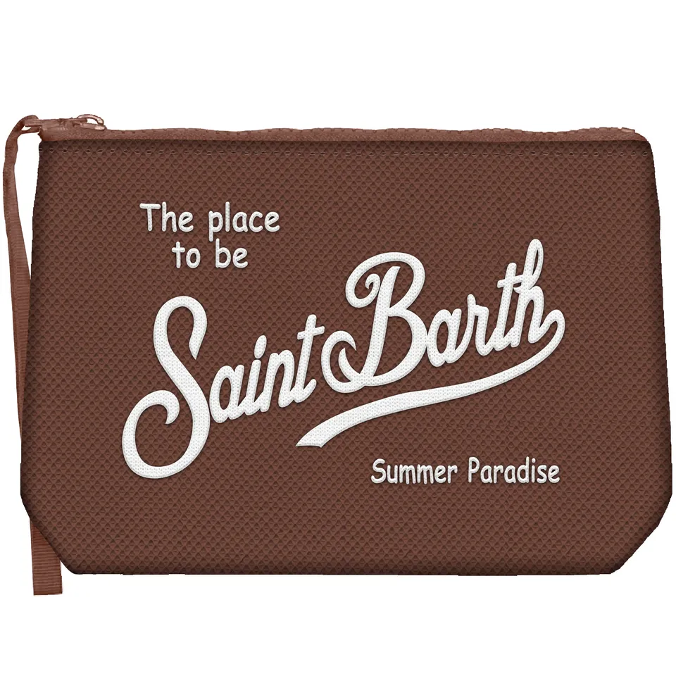 MC2 Saint Barth Aline Piquet pochette marrone 20x14,5 cm