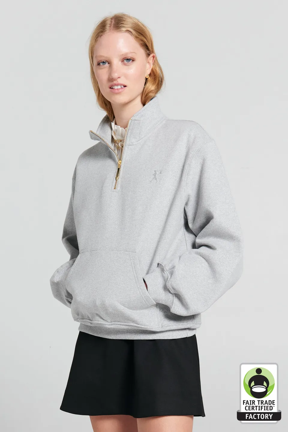 Karen Walker Runaway Girl felpa zip Grey Marle