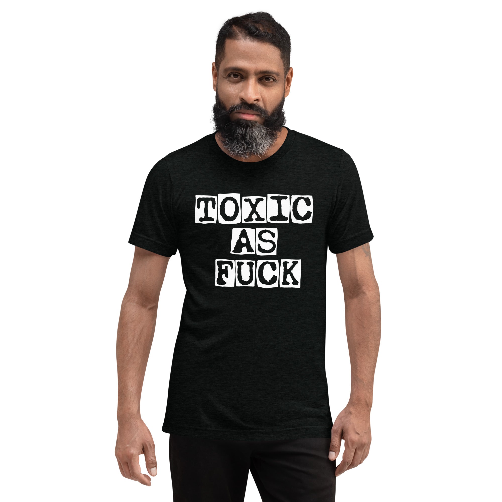 Pure Trash Toxic as Fuck T-Shirt Uomo Nero XS triblend vintage
