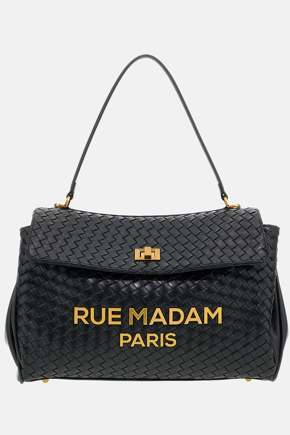 Rue Madam Les Jours XL Motif borsa donna nera intrecciata