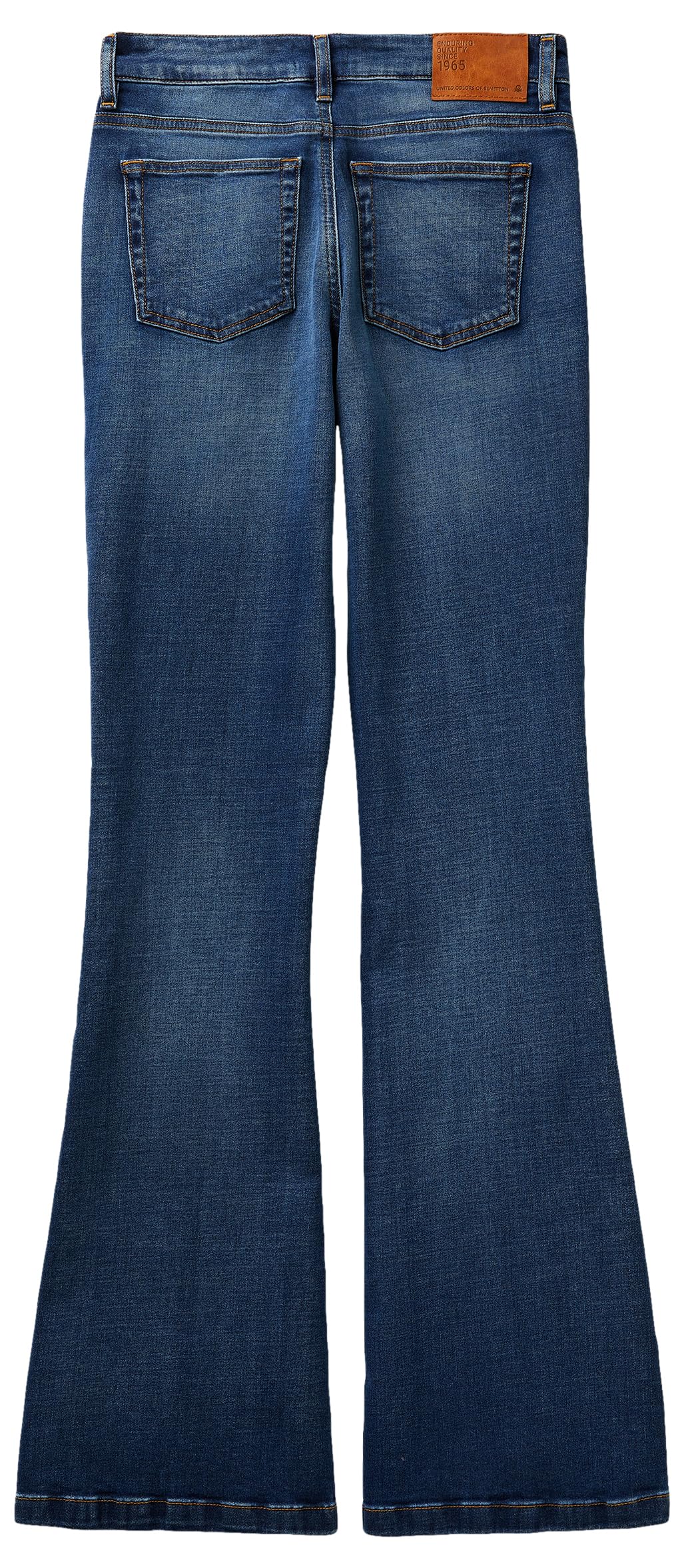 Benetton Pantaloni Denim Flare Donna 5 Tasche Regular
