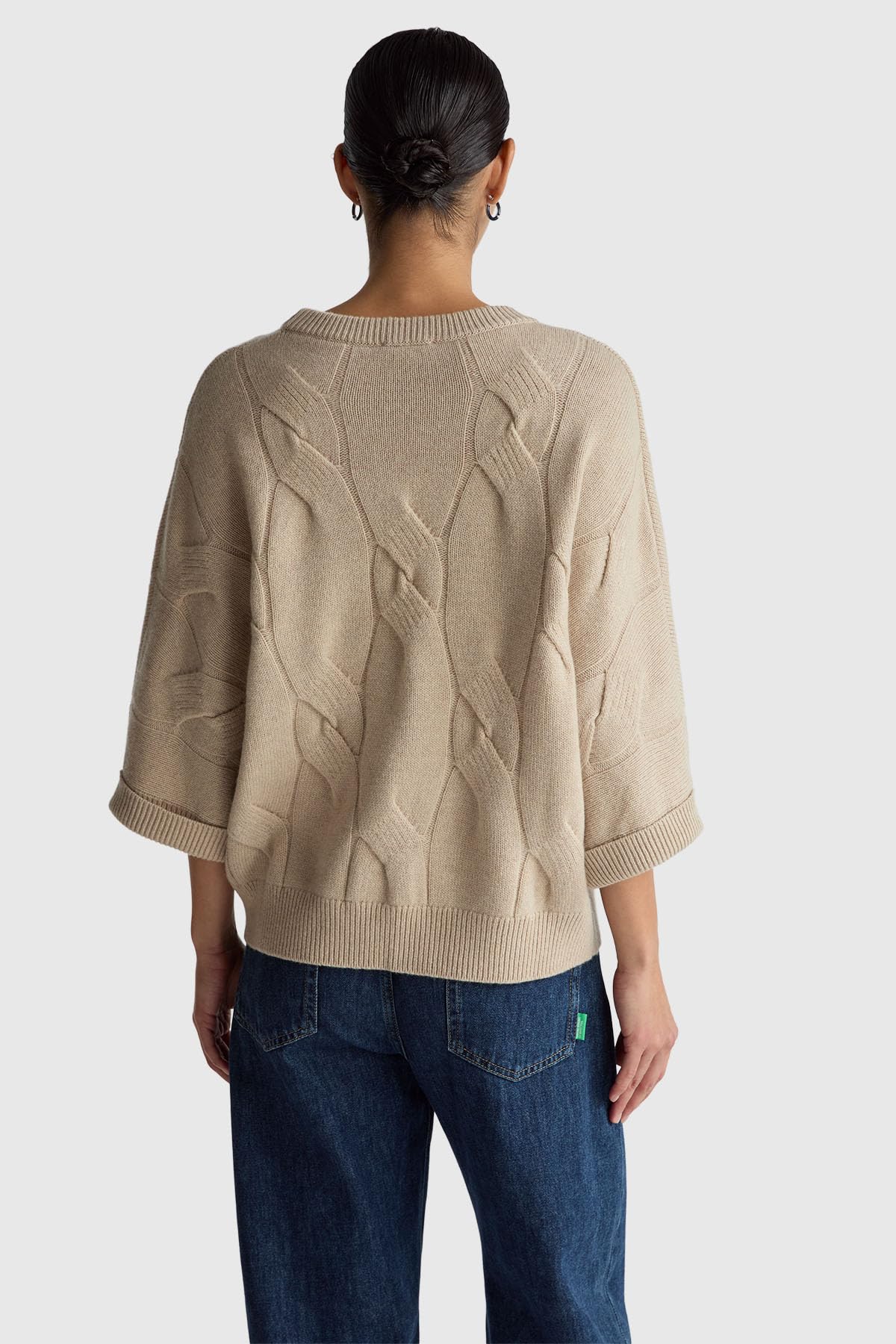 Benetton Maglieria 10K1D10FE Maglione Donna S Losanghe
