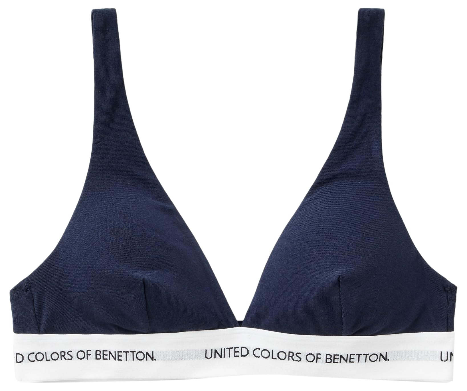 Benetton Reggiseno donna malva cotone bio senza ferretto
