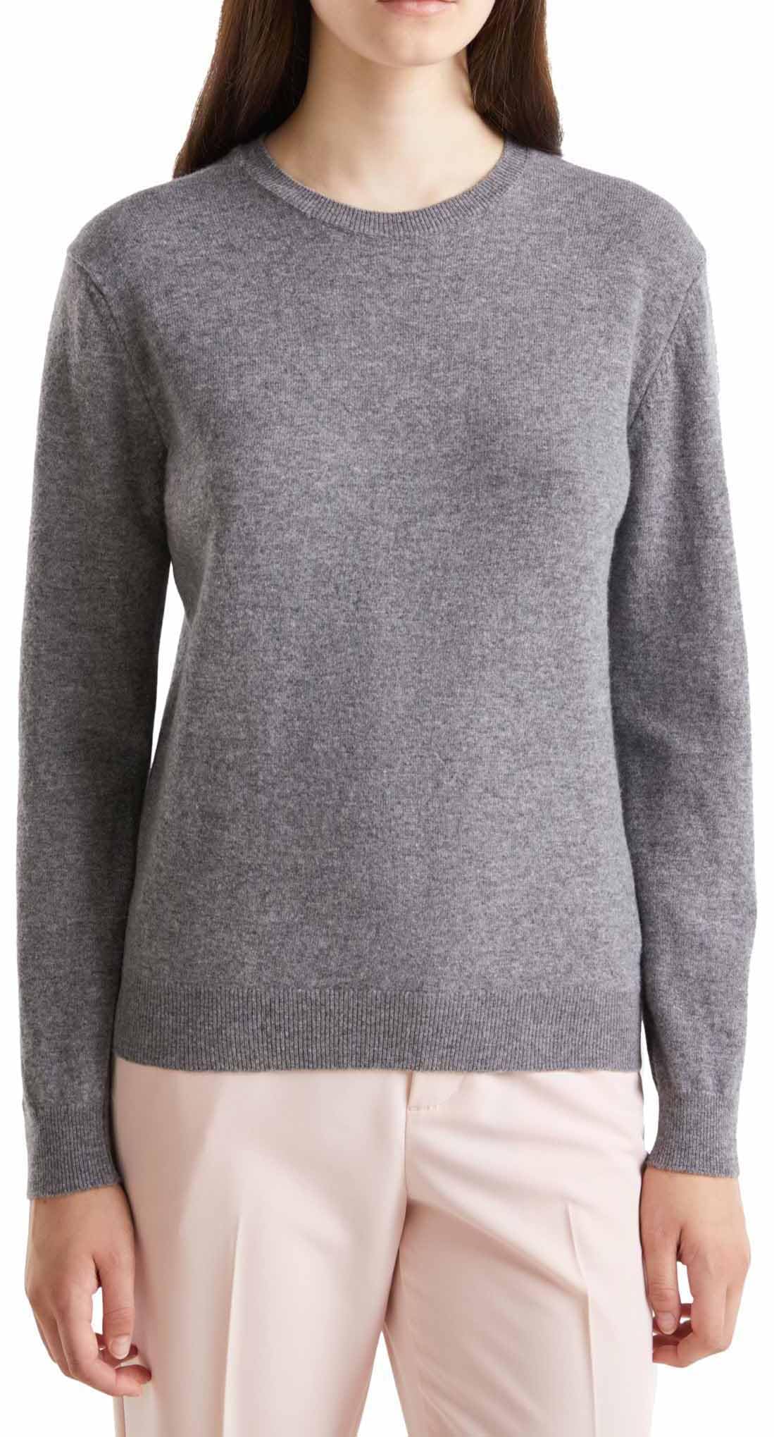 Benetton 1002d1k01 maglione donna beige 562 girocollo