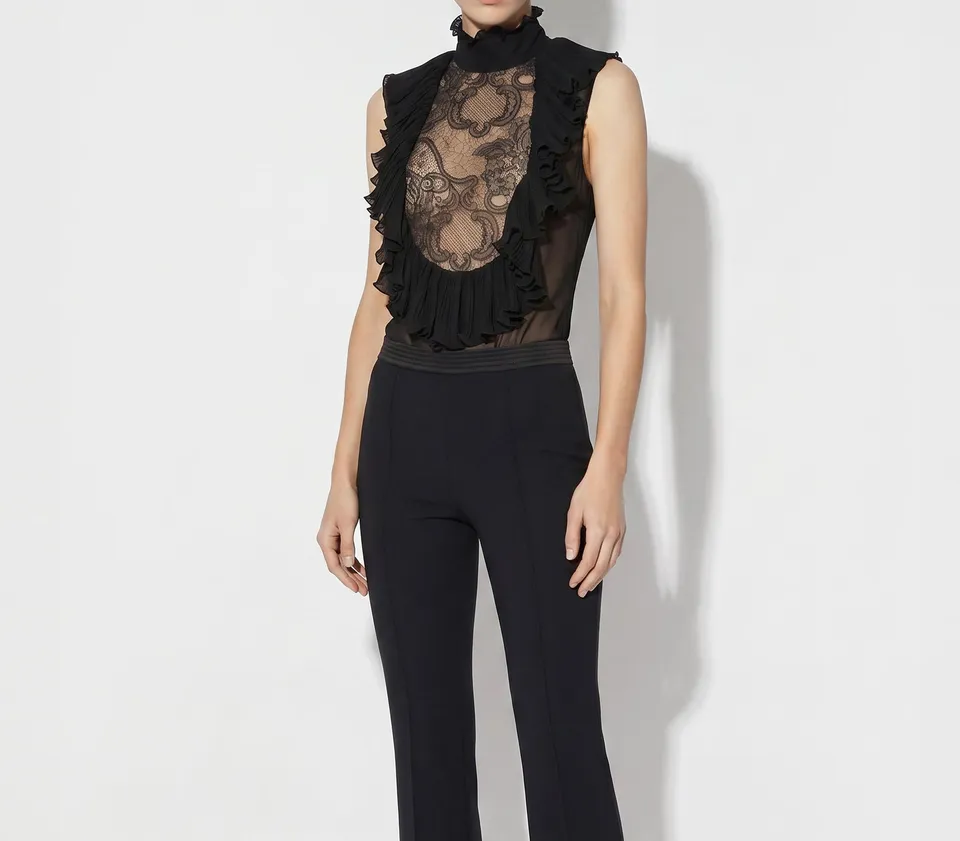 Elisabetta Franchi CB01067E2 Camicia Body Nero