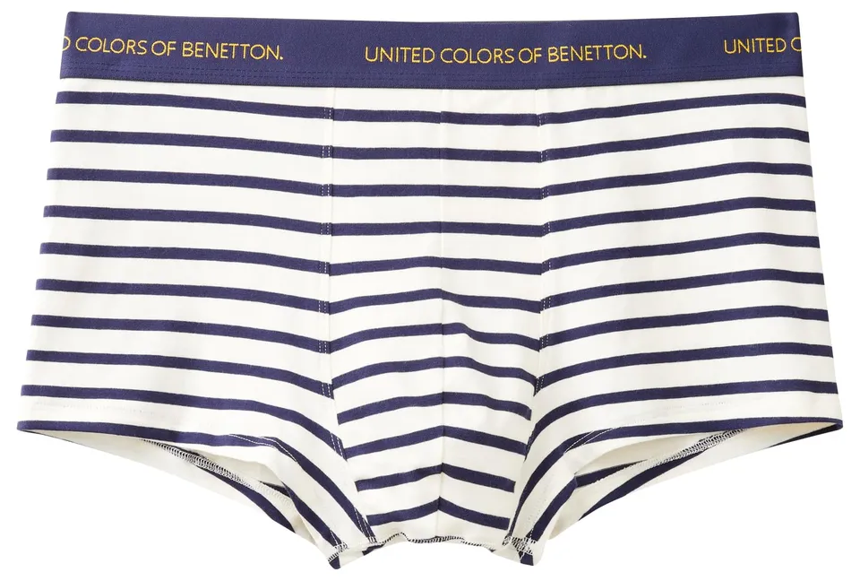 Benetton Boxer Corti Uomo L Righe Cotone Organico