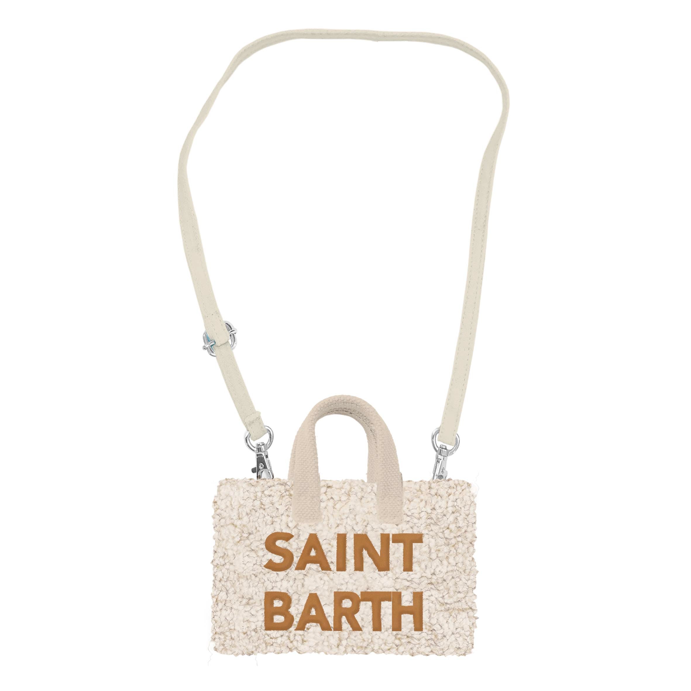 MC2 Saint Barth Phone Bag Teddy porta cellulare panna teddy