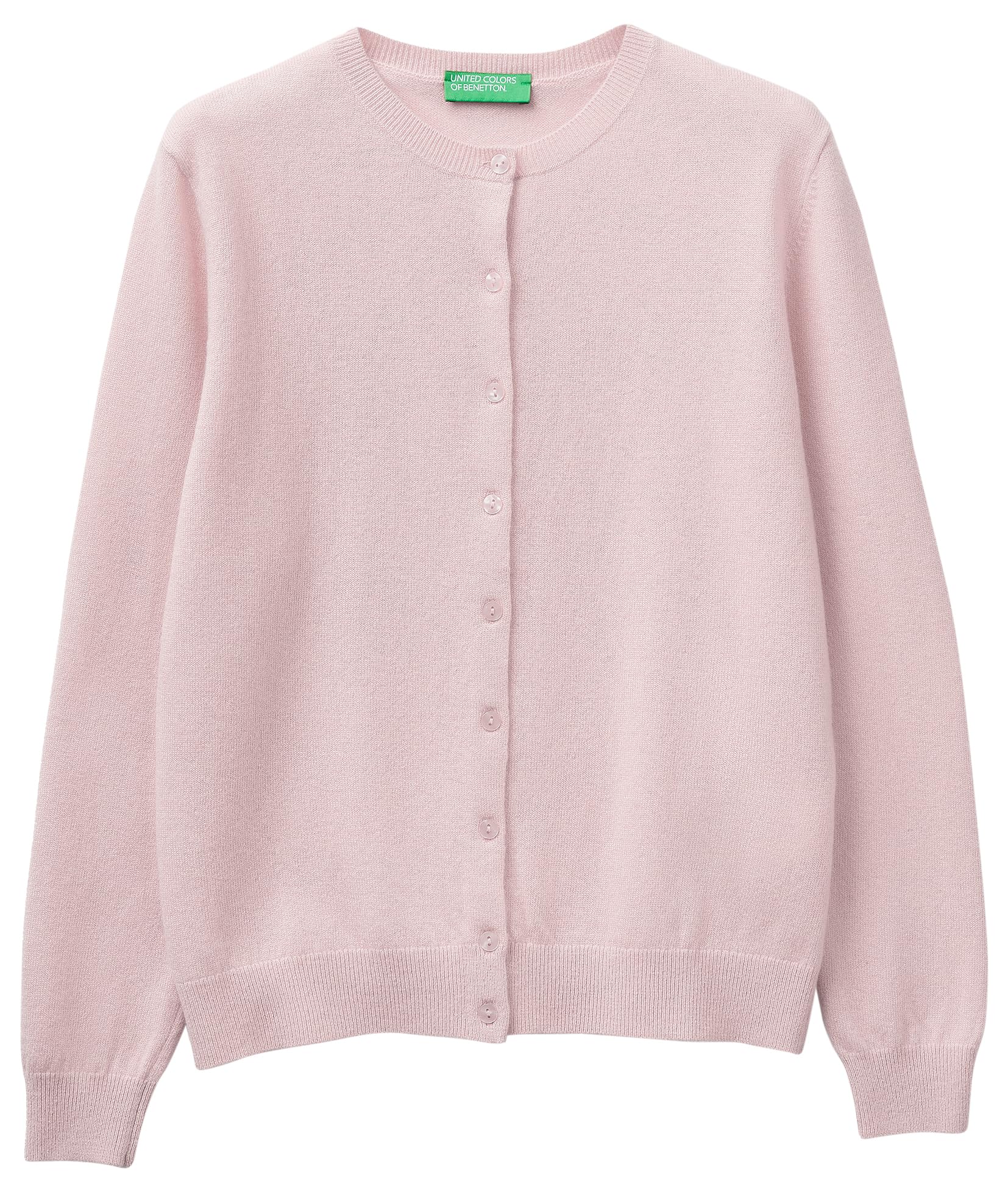 Benetton 1002d5485 Maglia Coreana Cardigan Verde XXS