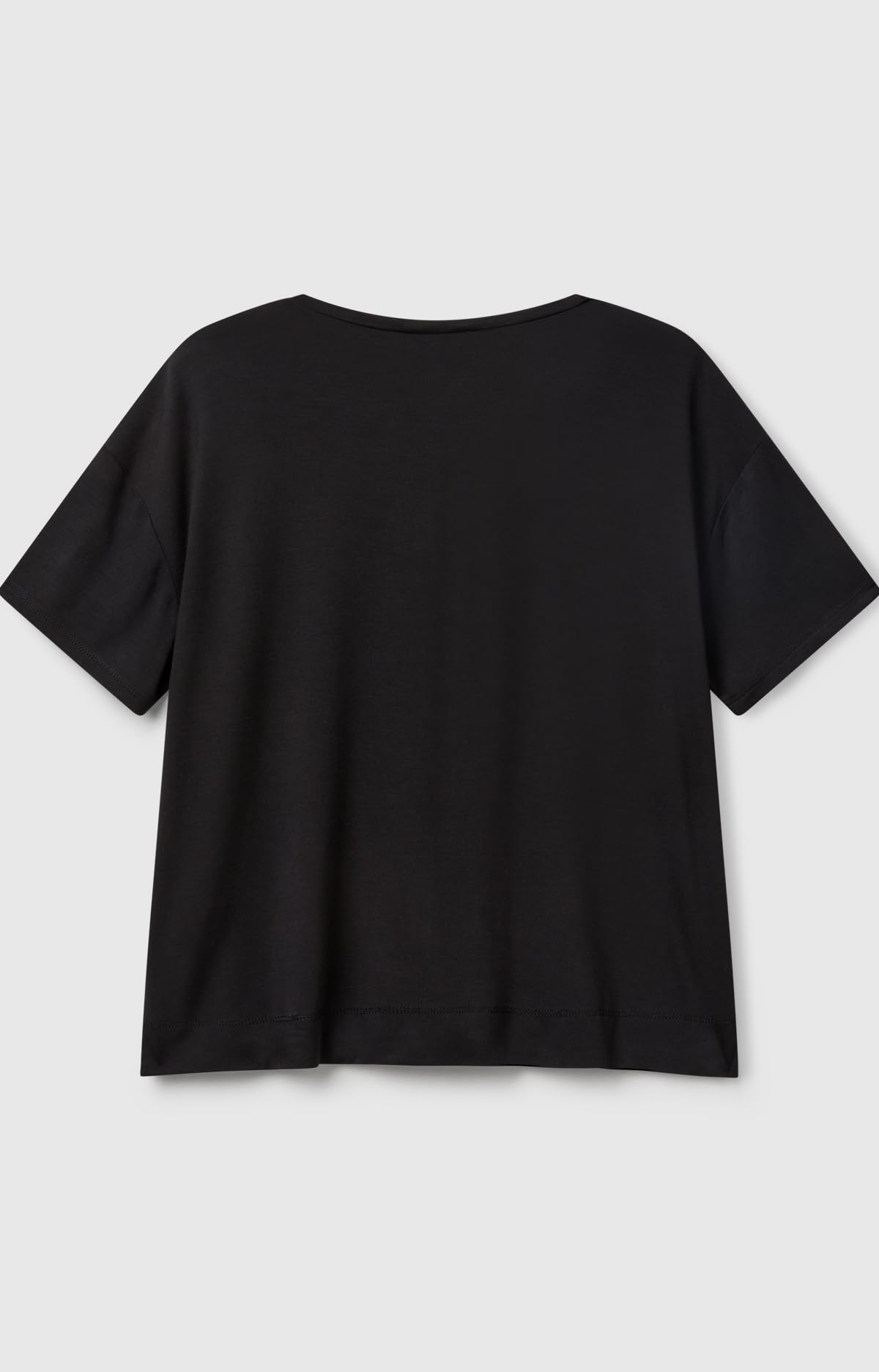 Benetton T-Shirt Pigiama Donna Modal Nero Logo