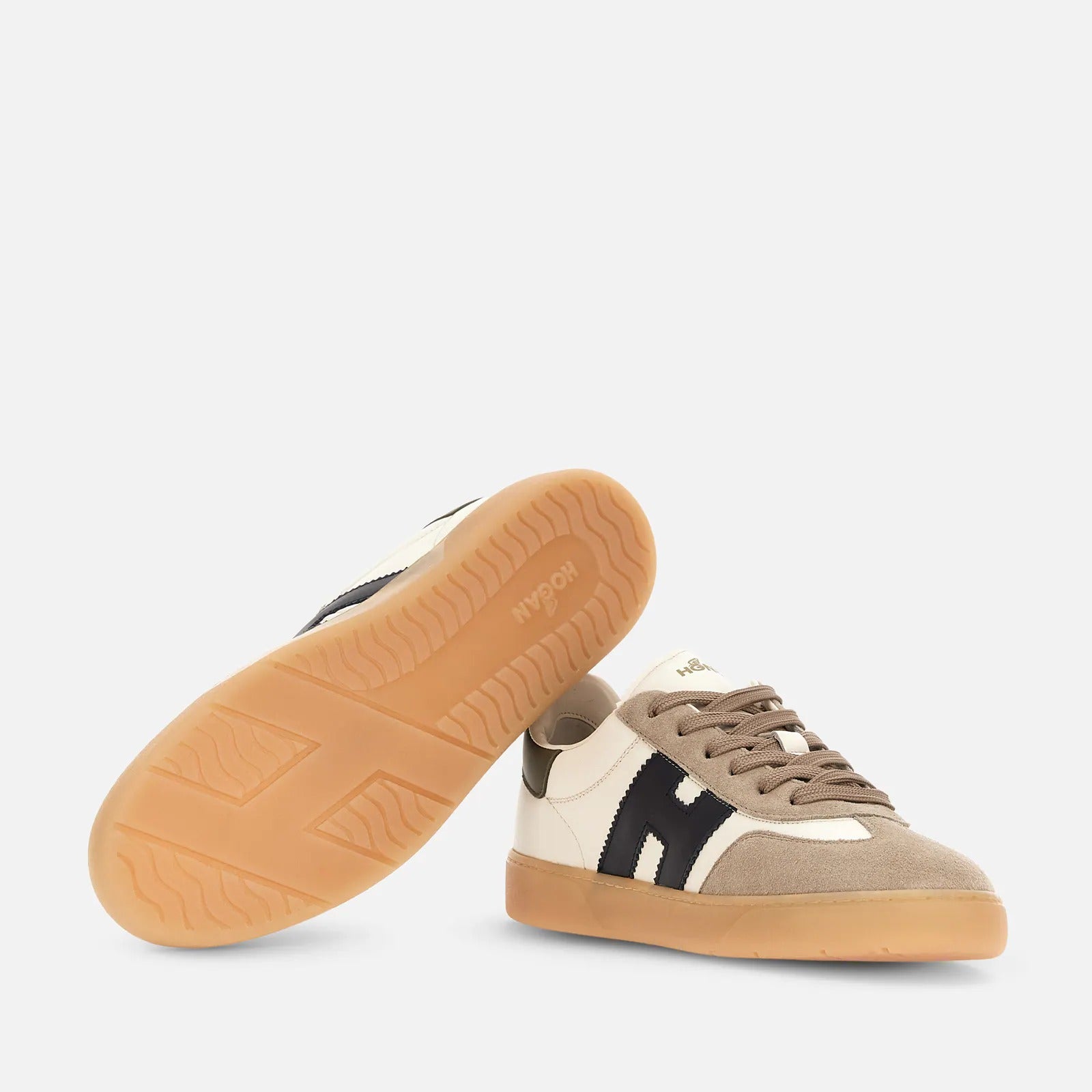 Hogan Cool HXM6470FB60UH Sneakers Uomo Avorio Beige pelle