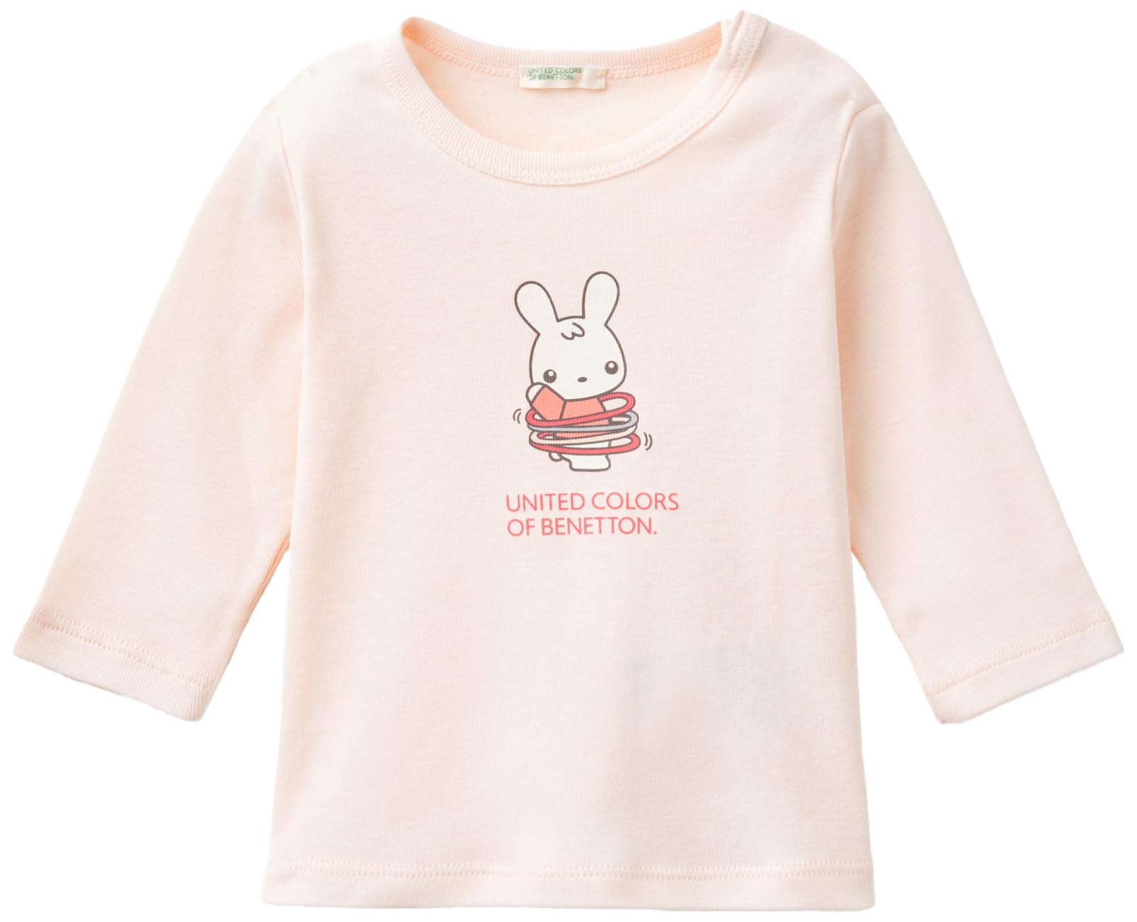 Benetton T-shirt manica lunga girocollo stampa ad acqua