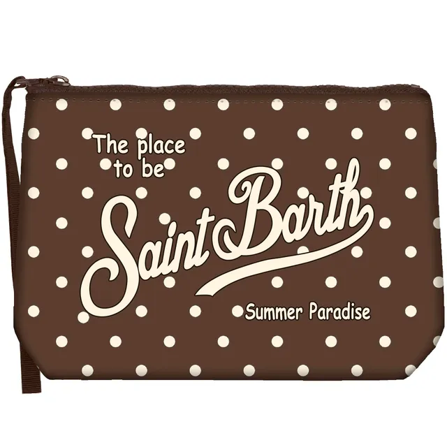 MC2 Saint Barth Aline pochette pois marrone scuba