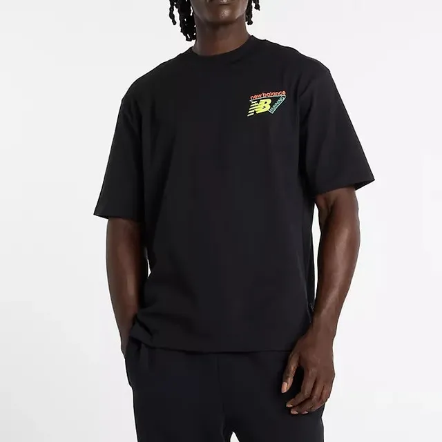 New Balance MT61V4Z Classic Tri-Logo T-Shirt Nera Heat Map Taglia L