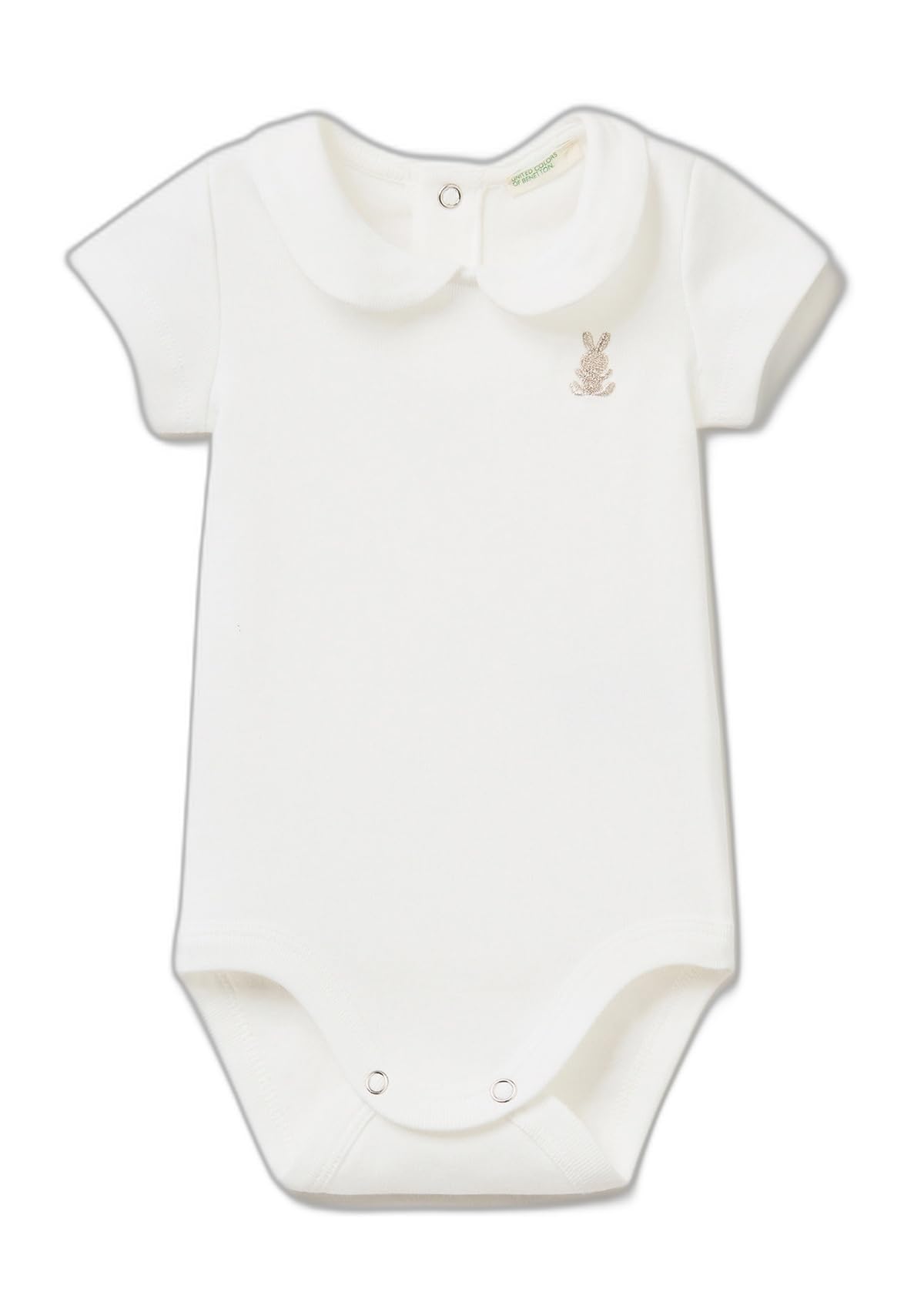 Benetton Baby Tutina Neonata Bianco Latte 50 con piedini