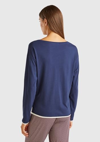 Benetton 3Y5E3M063 Maglia Pigiama Donna L Blu