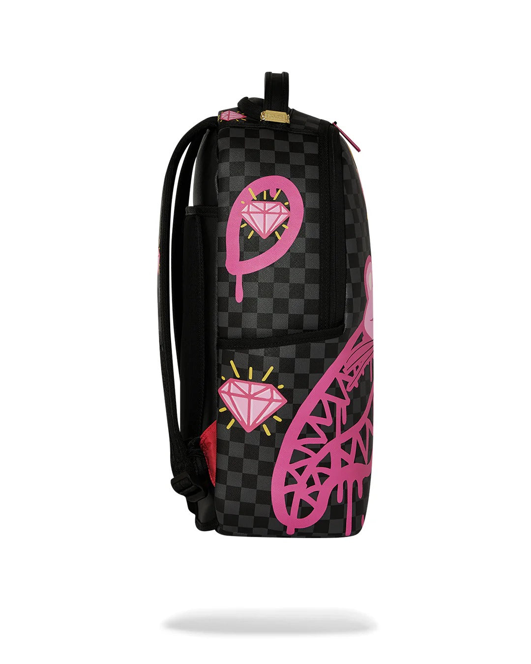 Sprayground Pink Panther Drippy Diamonds zaino nero rosa PVC