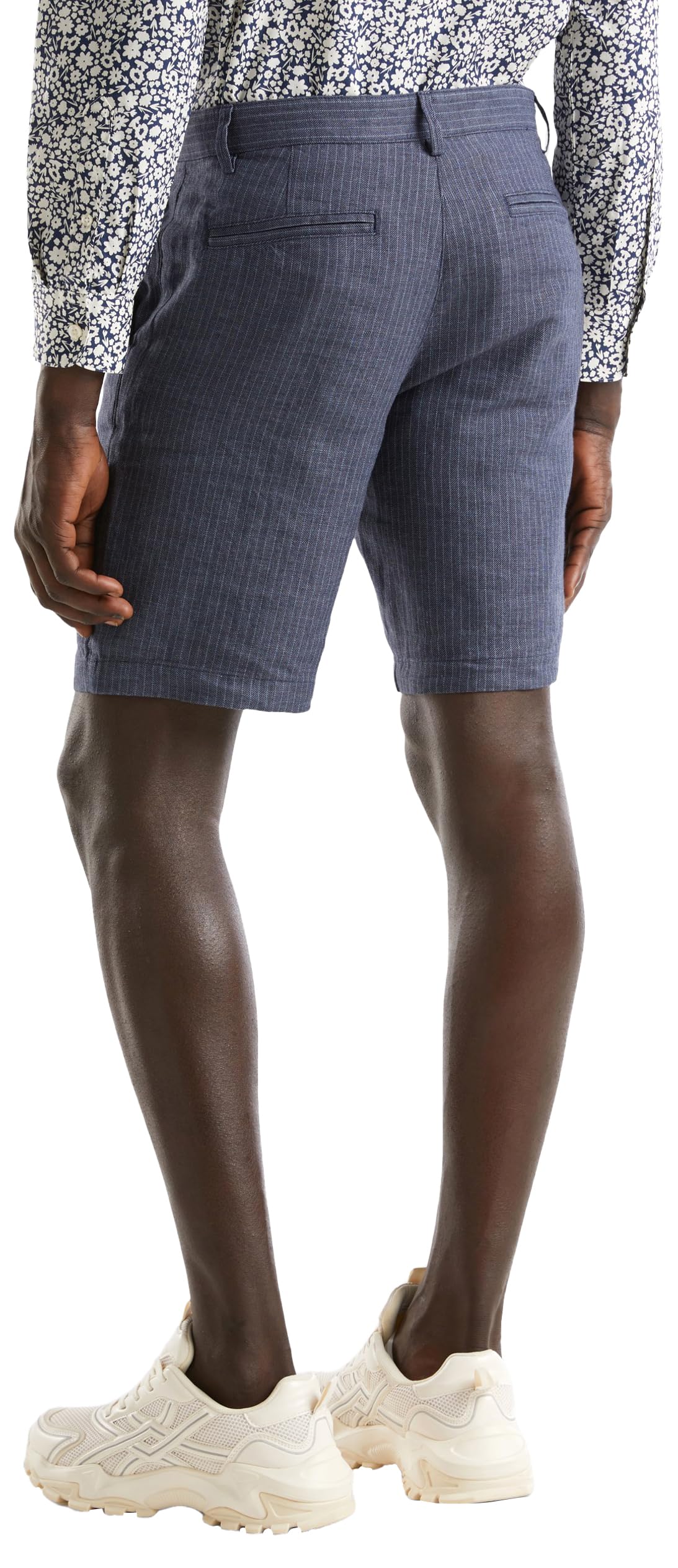 Benetton 4UTAU900O Bermuda Uomo Blu 901 Taglia 42 Lino