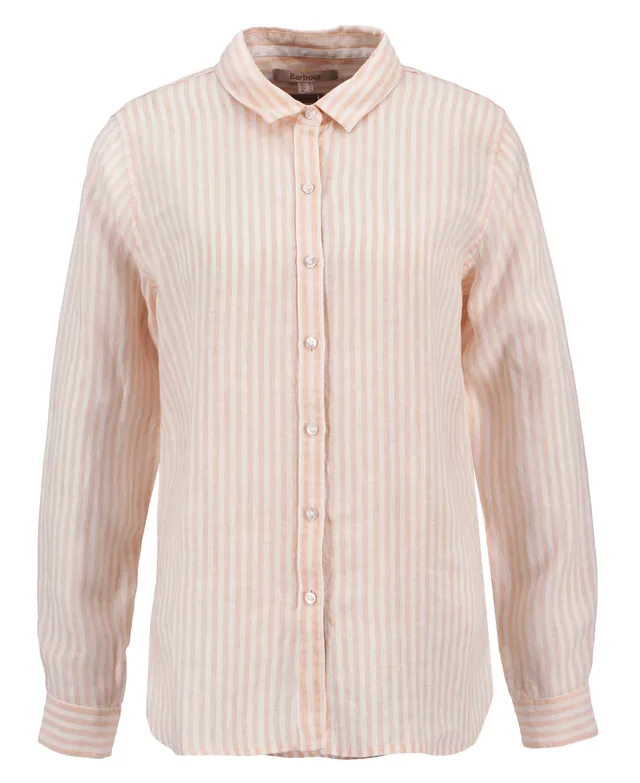 Barbour LSH1315 Camicia Donna Rosa Lino a Righe