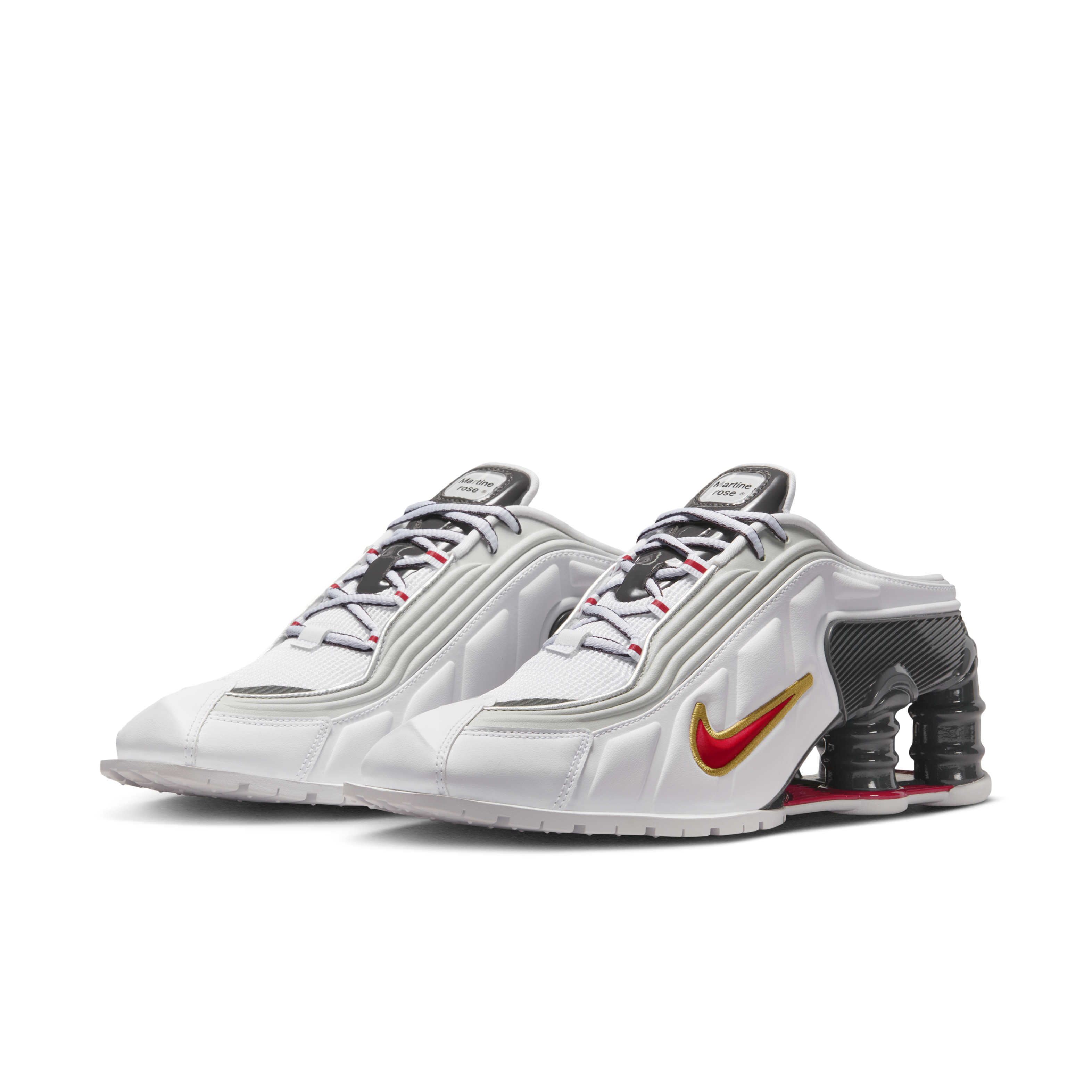 Martine Rose MR4 Shox mule White Multi suola Shox