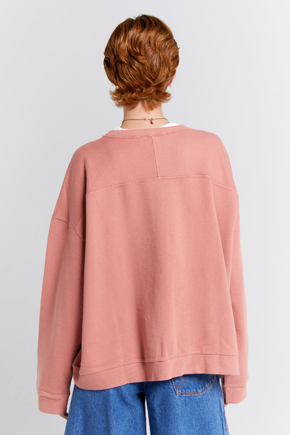Karen Walker Tees Embroidered Runaway Girl felpa rose cotone bio