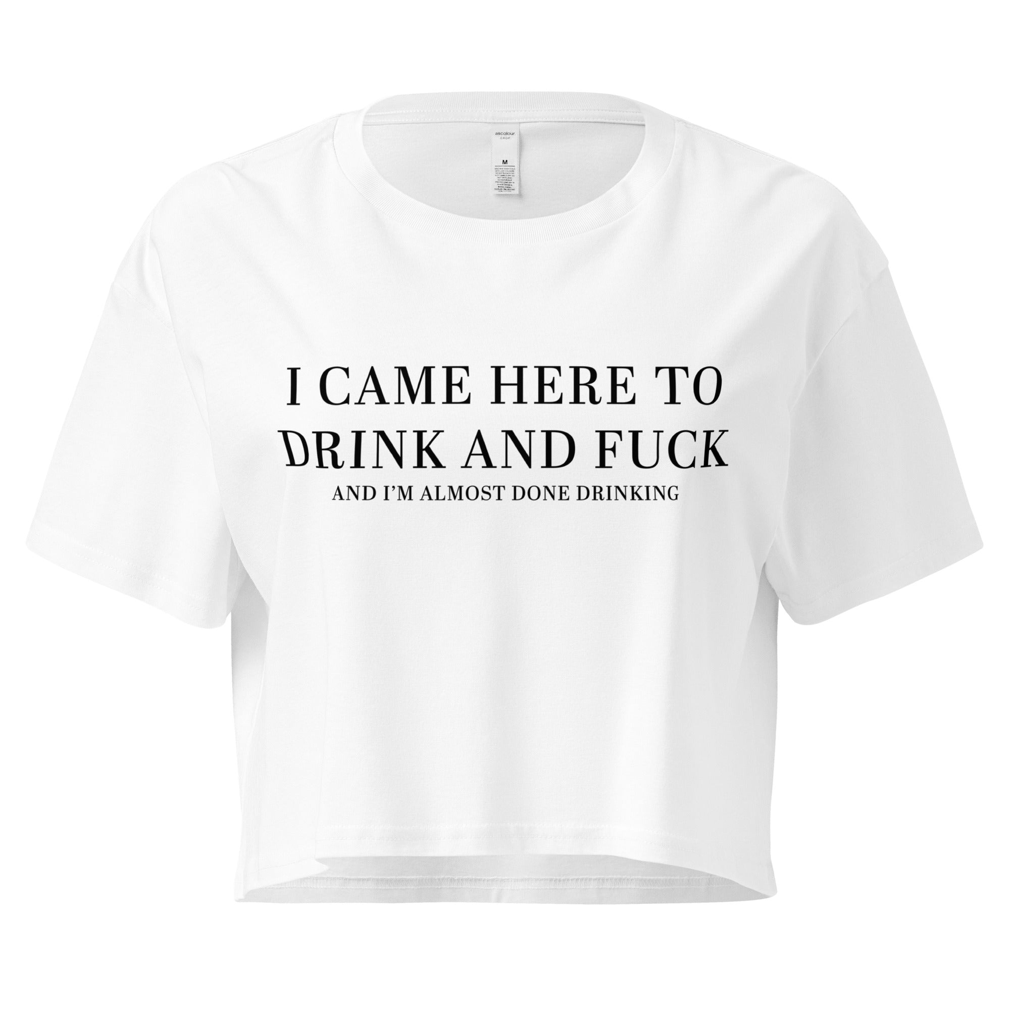 Pure Trash I Came Here Crop top donna cotone corto