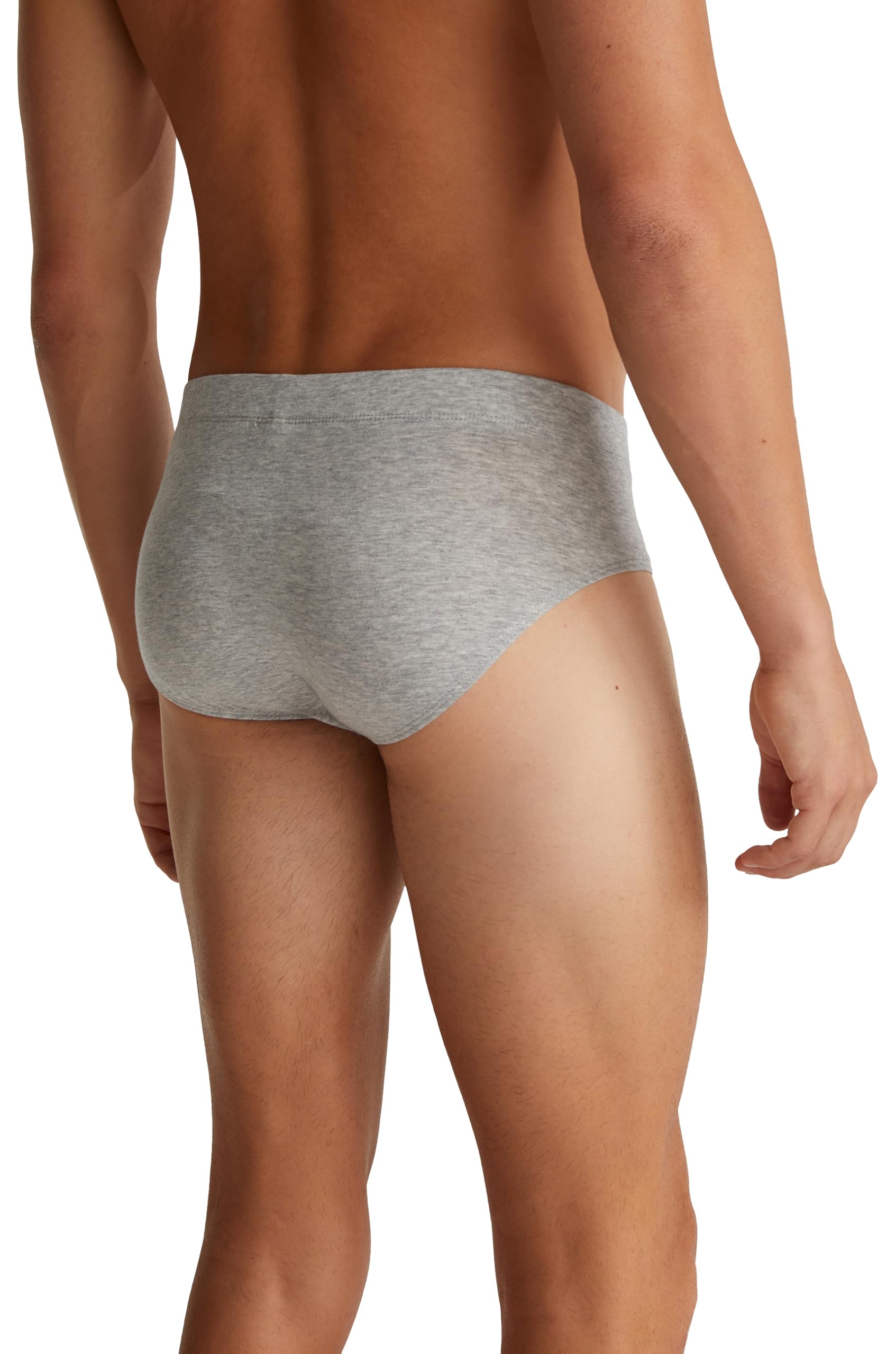 Benetton Slip Uomo Classico Grigio Jersey Taglia M