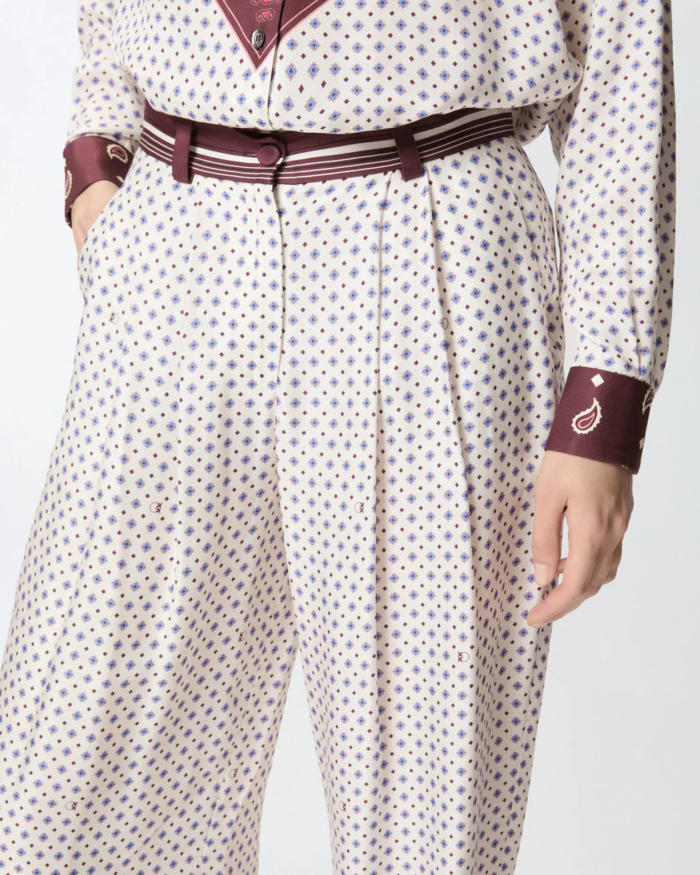 Pinko Ruth 106203 A31K Pantalone Multicolor viscosa twill