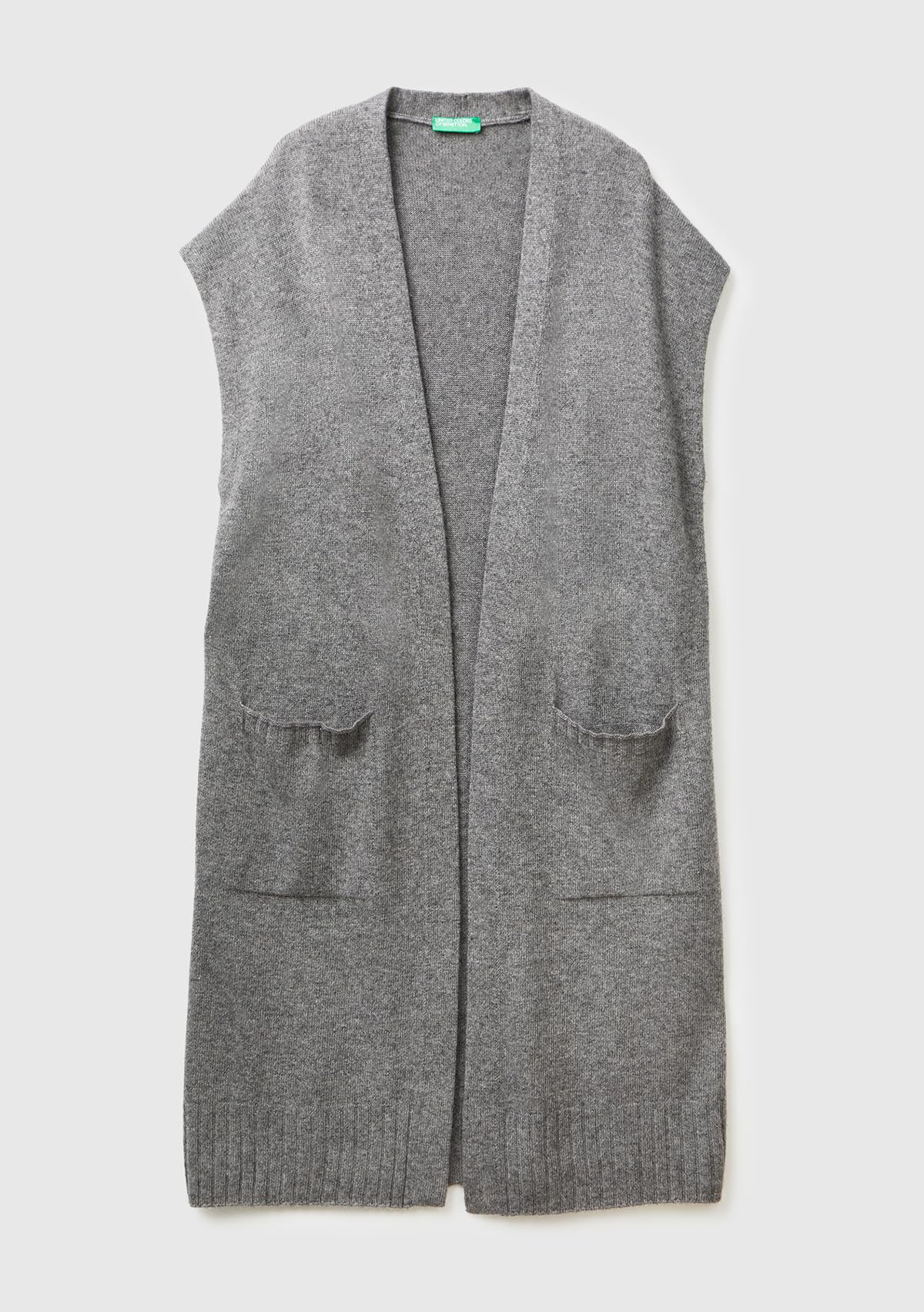 Benetton Maglieria 122HD6051 Gilet Taglia M Senza Bottoni